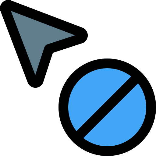 Warning left click cliker clicking icon