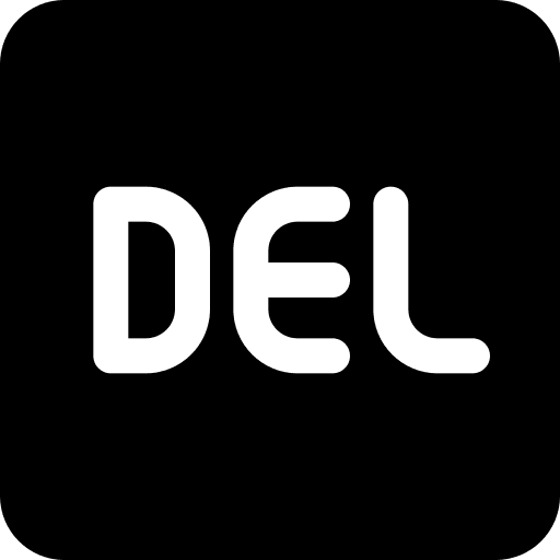 Delete keyboard ui delete icon