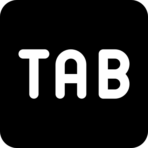 Tab key interface tool key icon