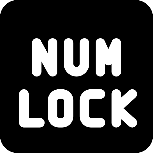 Number computer keyboard button interface icon