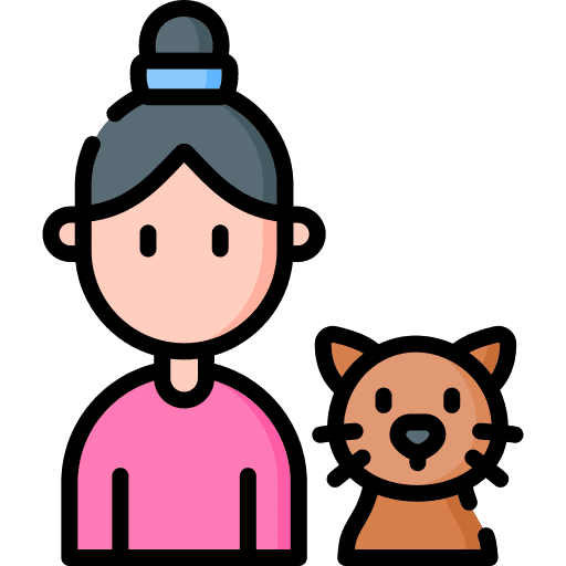 Pet therapy caucasian wellness pet care icon