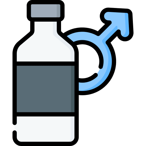 Sex therapy medicine bottle wellness icon