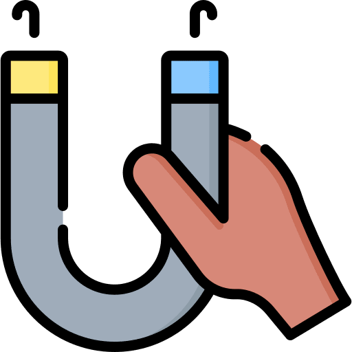 Magnet therapy magnetic hand magnetism icon