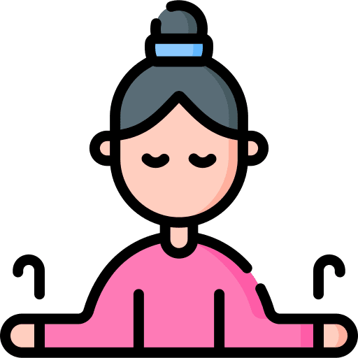 Meditation girl wellness user icon