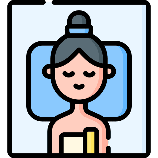 Spa caucasian user wellness icon