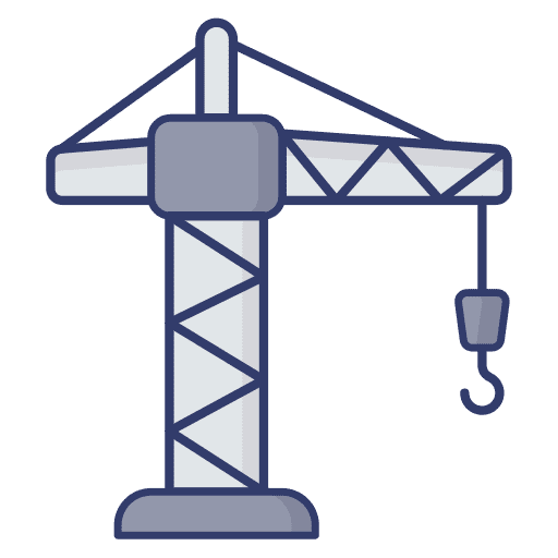 Lift hook construction construction and tools icon