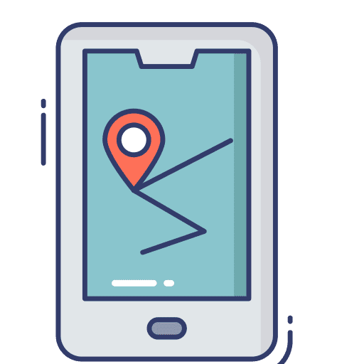 Mobile phone mobile phone location geolocation icon