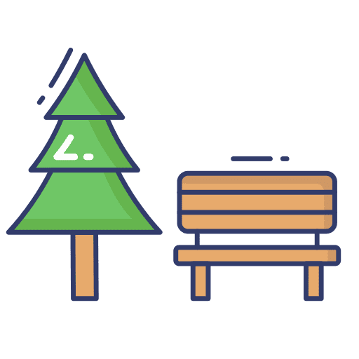 Bench park tree bench icon