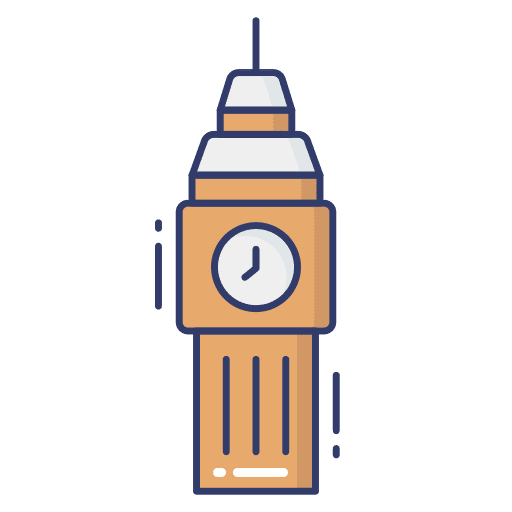 Clock tower landmark architecture and city england icon