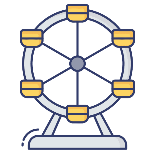 Ferris wheel attraction fairground fair icon