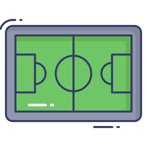 Football field field sports and competition soccer field icon