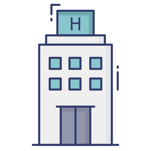 Hospital building healthcare architecture and city health clinic icon
