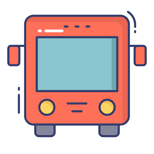 Bus transportation vehicle bus icon