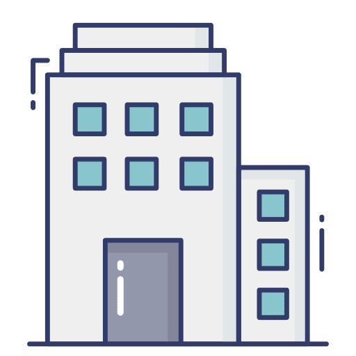 Office building company architecture and city building icon