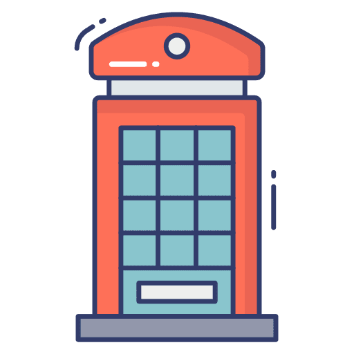 Phone booth box telephone booth architecture and city icon