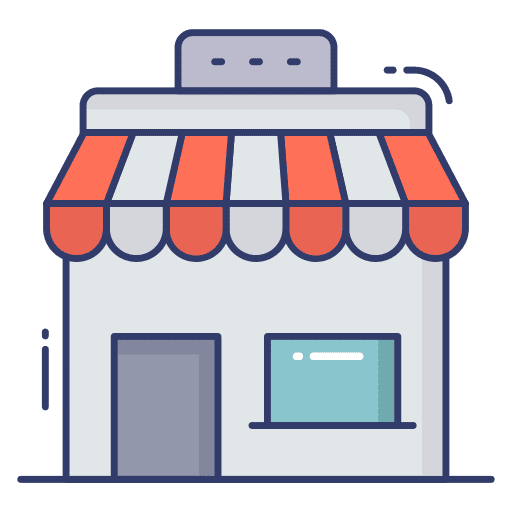 Store shop market architecture and city icon