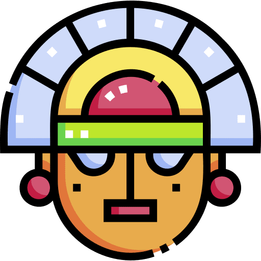 Inca mask antique inca icon