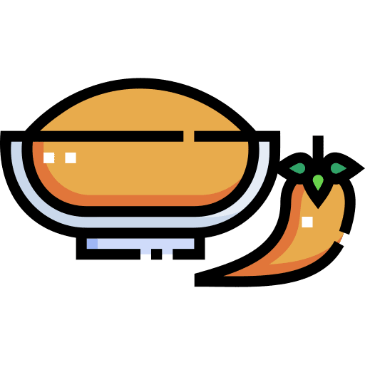 Aji amarillo sauce spicy food and restaurant gastronomy icon