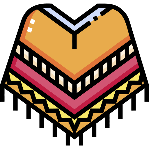 Poncho clothes traditional western icon