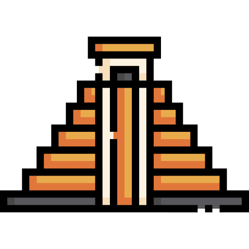 Pyramid monument architecture and city ancient icon