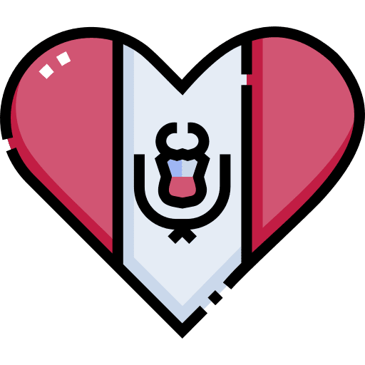 Peru patriotic peru heart icon