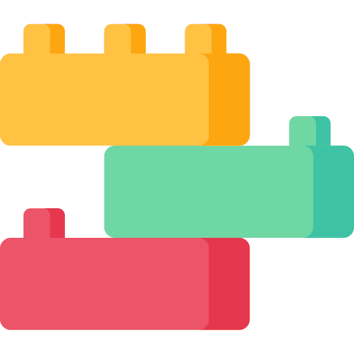 Brick kid and baby toy kid icon