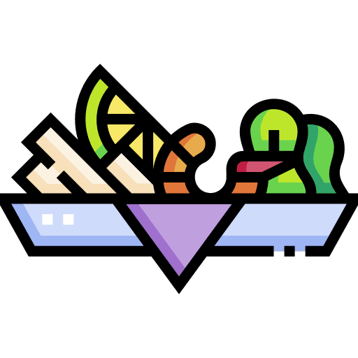 Ceviche gastronomy food and restaurant fish icon