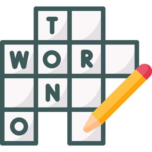 Crossword entertainment words paper icon