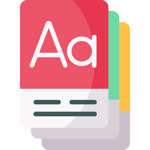 Flash cards learn study memorization icon