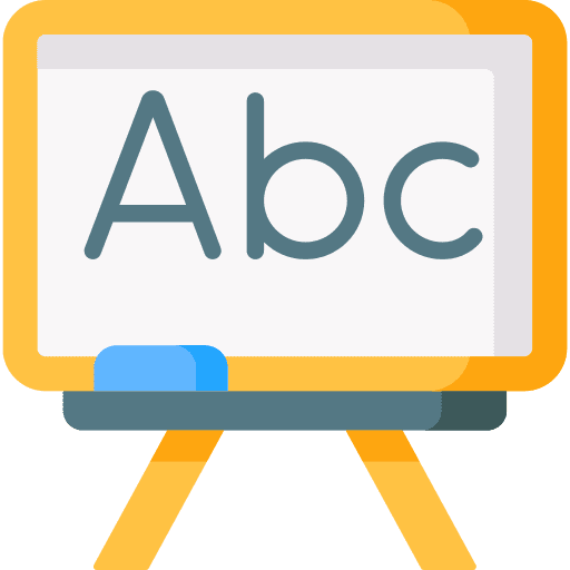 White board learn education school icon