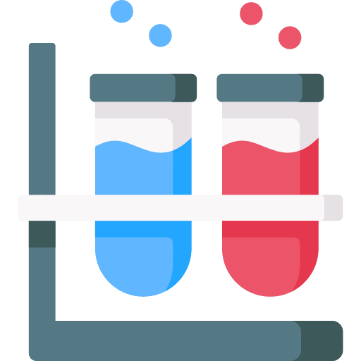 Chemistry experiment research lab icon