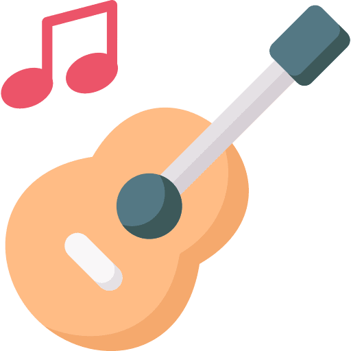 Guitar music guitar musical note icon