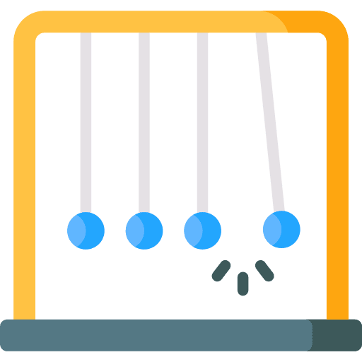 Physics pendulum newton cradle science icon