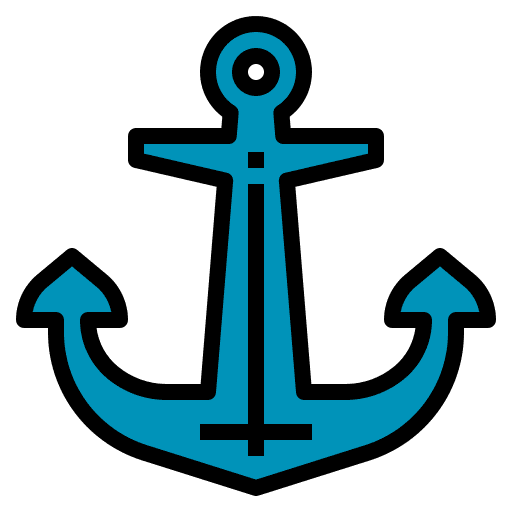 Anchor navigation marine transportation icon