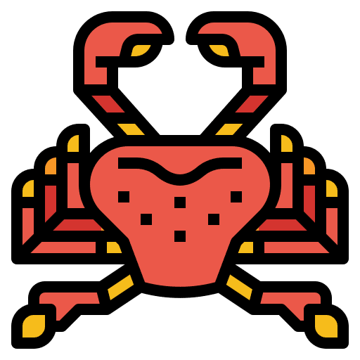Crab crab animal kingdom sea life icon