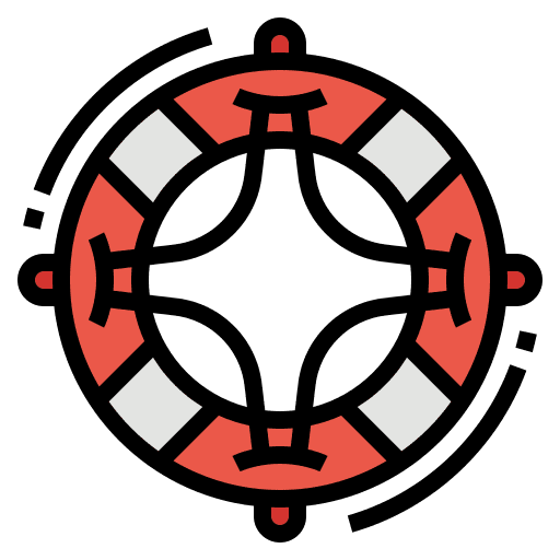 Lifebuoy lifesaver security floating icon