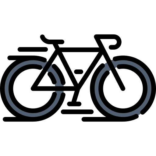 Bike exercise vehicle sport icon