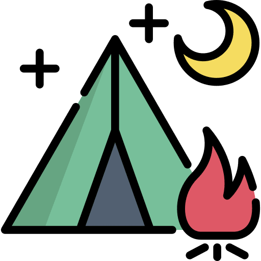 Camping camping tent winter season outdoors icon