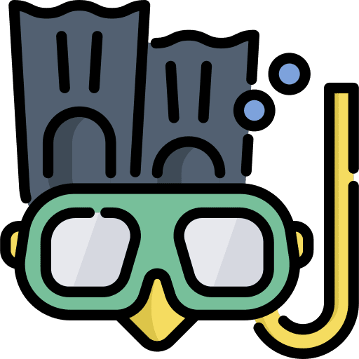 Diving snorkeling holidays diving mask icon