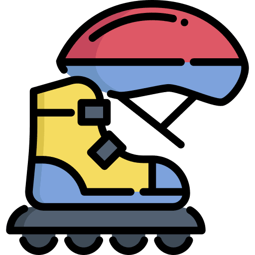 Roller skates rollerblade skates activities roller icon