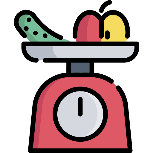 Scale fruit fruits weighing scale icon