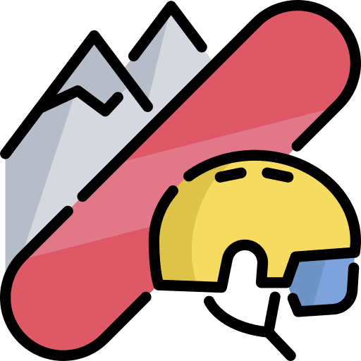 Snowboard adventure sports equipment option icon
