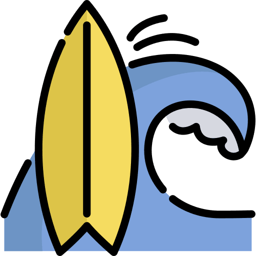 Surfing surf equipment sport water sport icon