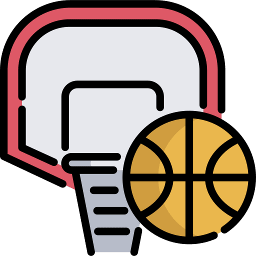 Basketball sportive hobbies and free time ball sports icon