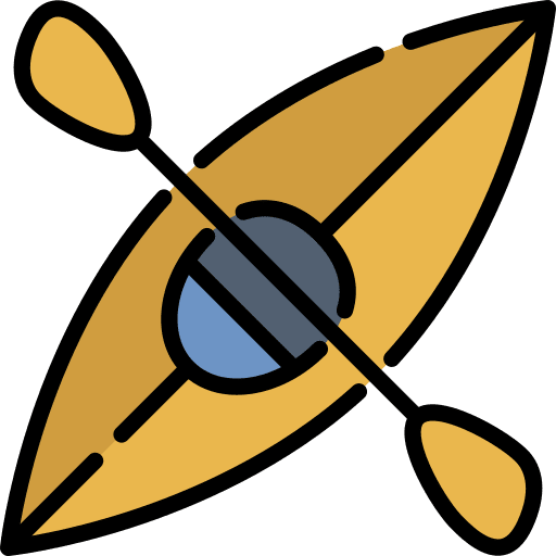 Kayak kayak outdoors sports and competition icon