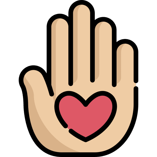 Love heart hand hands and gestures icon