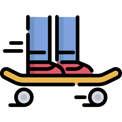 Skateboard skating sports and competition leisure icon