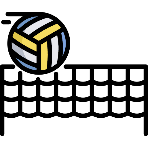 Volleyball net beach volleyball sports and competition icon