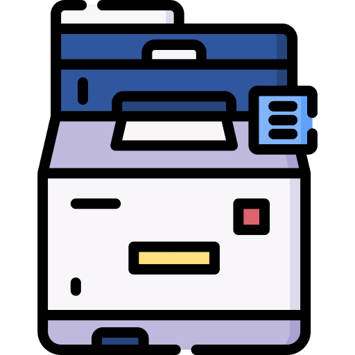 Laser jet print electronics technology computing icon