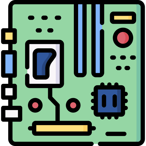 Motherboard electronics hardware chip icon